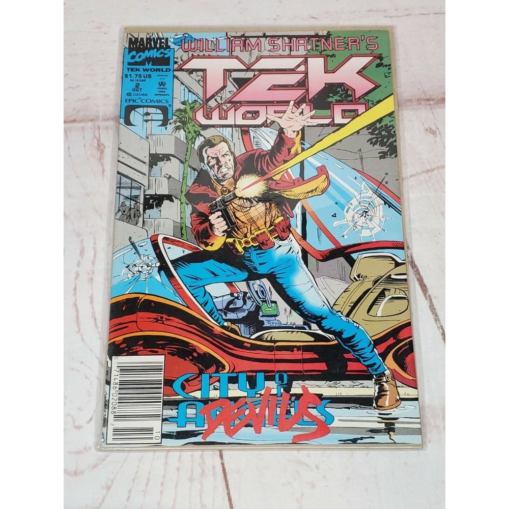 William Shatner Tek World City Of Devils Epic Marvel Comics Oct 2 Comic Book